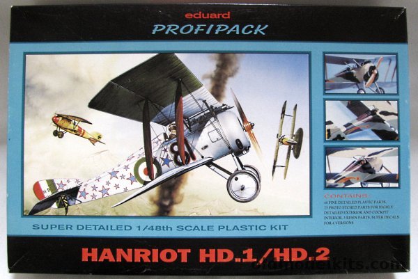 Eduard 1/48 Profipack Hanriot HD.2 (HD-2) HD.1 (HD-1), 8034 plastic model kit